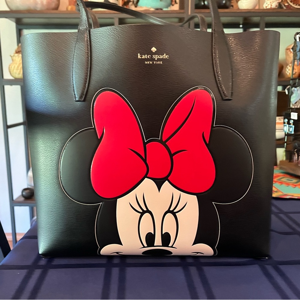 Kate Spade Black and Red Minnie Mouse Tote Bag